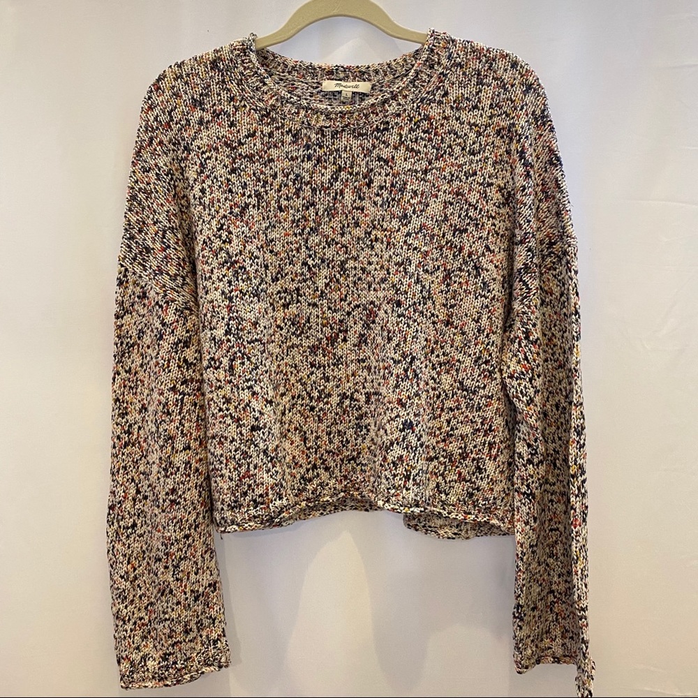 Madewell Cropped Sweater with Slight Bell Sleeve